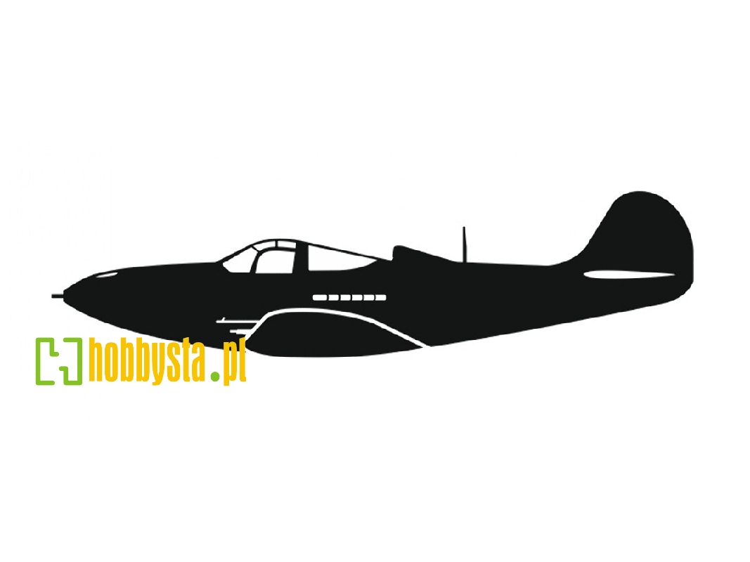 Sticker P-39 Airacobra (15 Cm Black) - zdjęcie 1