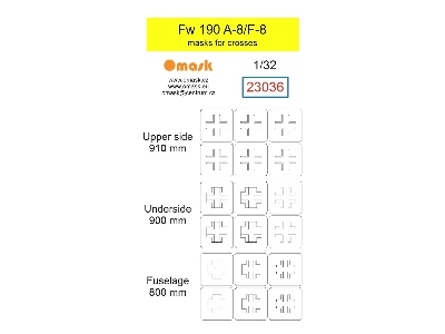 Focke Wulf Fw-190 A-8 / F-8 - Masks For Crosses - zdjęcie 1