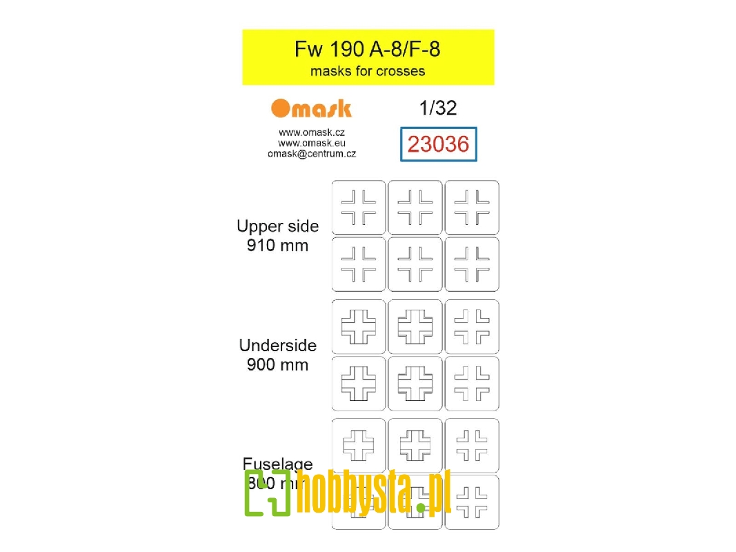 Focke Wulf Fw-190 A-8 / F-8 - Masks For Crosses - zdjęcie 1