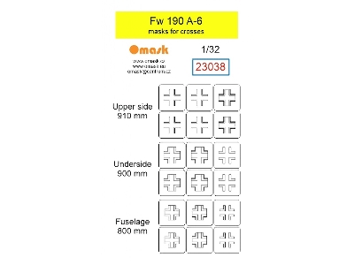 Focke Wulf Fw-190 A-6 - Masks For Crosses - zdjęcie 1