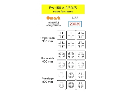 Focke Wulf Fw-190 A-2 / A-3 / A-4 / A-5 - Masks For Crosses - zdjęcie 1