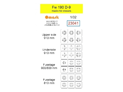 Focke Wulf Fw-190 D-9 - Masks For Crosses - zdjęcie 1