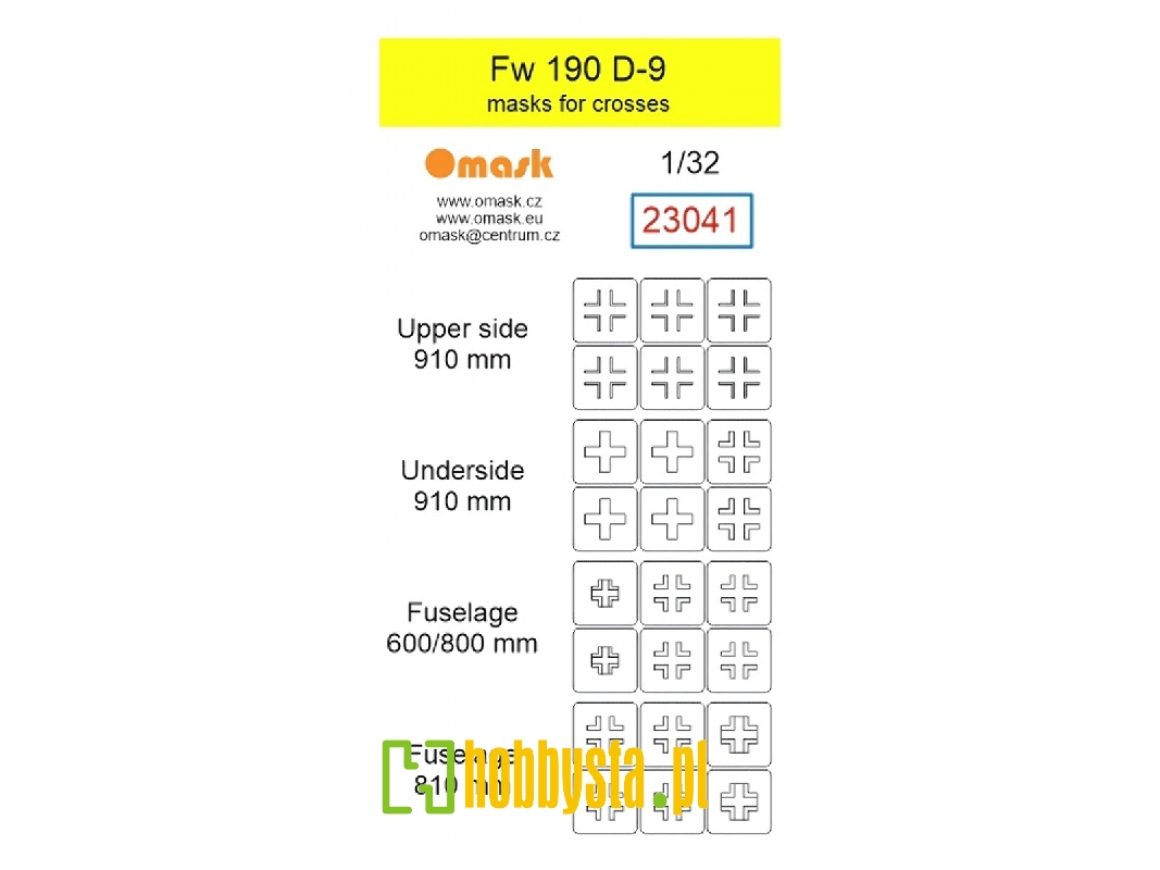 Focke Wulf Fw-190 D-9 - Masks For Crosses - zdjęcie 1