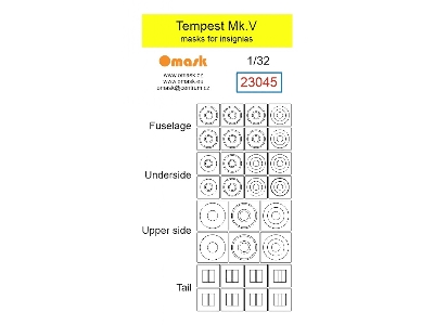 Hawker Tempest Mk.V - Masks For Raf Insignias - zdjęcie 1