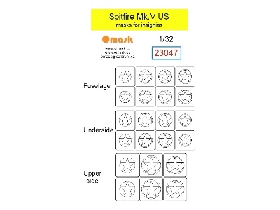 Supermarine Spitfire Mk.V - Us Masks For Insignias - zdjęcie 1