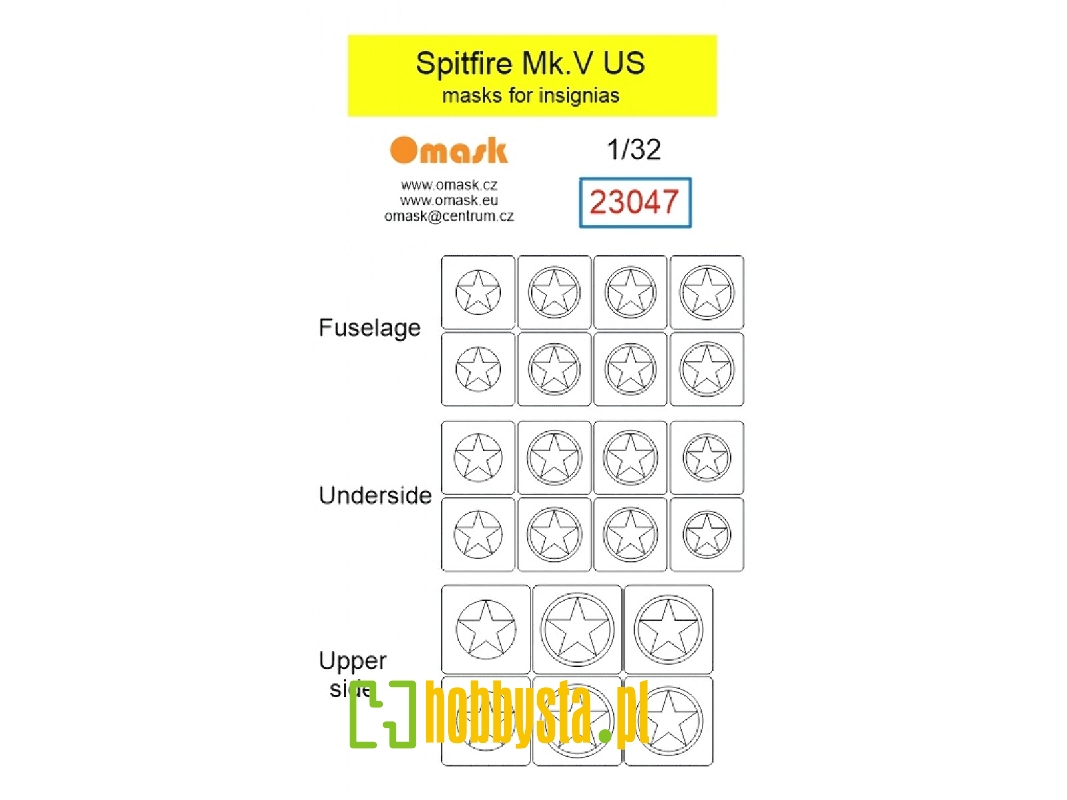 Supermarine Spitfire Mk.V - Us Masks For Insignias - zdjęcie 1