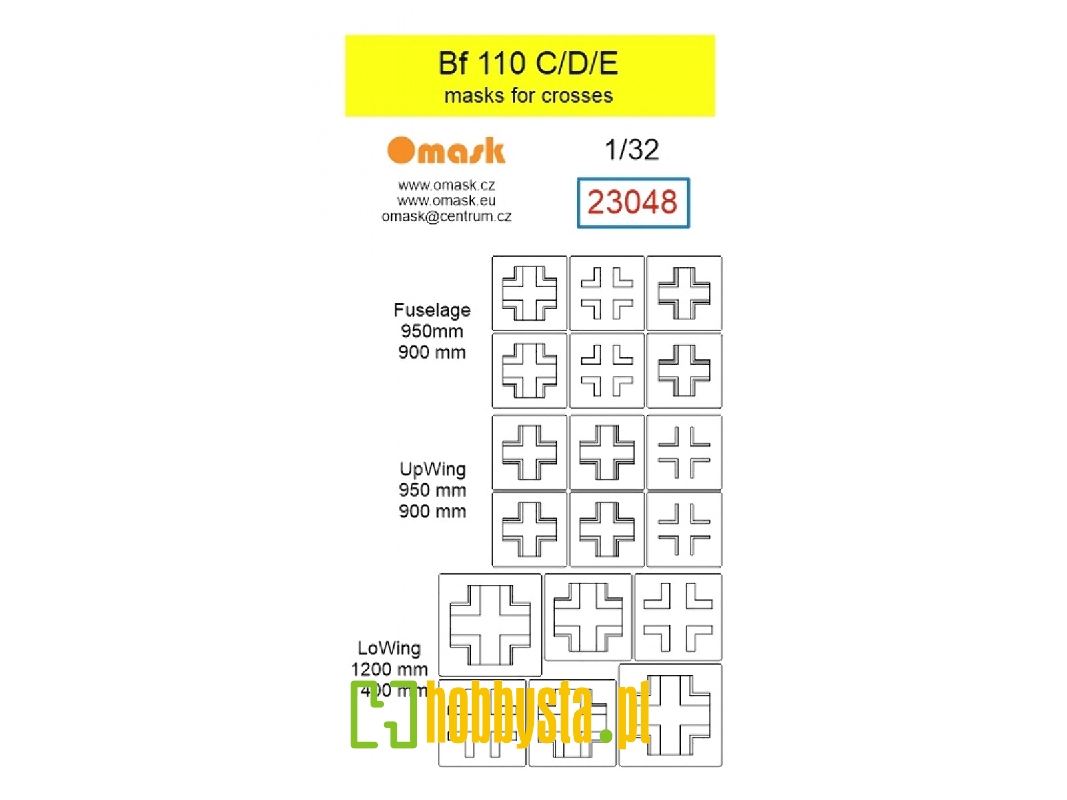 Messerschmitt Bf-110 C / D / E - Masks For Crosses - zdjęcie 1