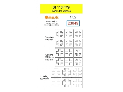 Messerschmitt Bf-110 F / G - Masks For Crosses - zdjęcie 1