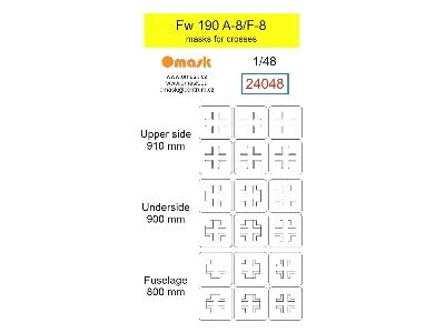 Focke Wulf Fw-190 A-8 / F-8 - Masks For Crosses - zdjęcie 1