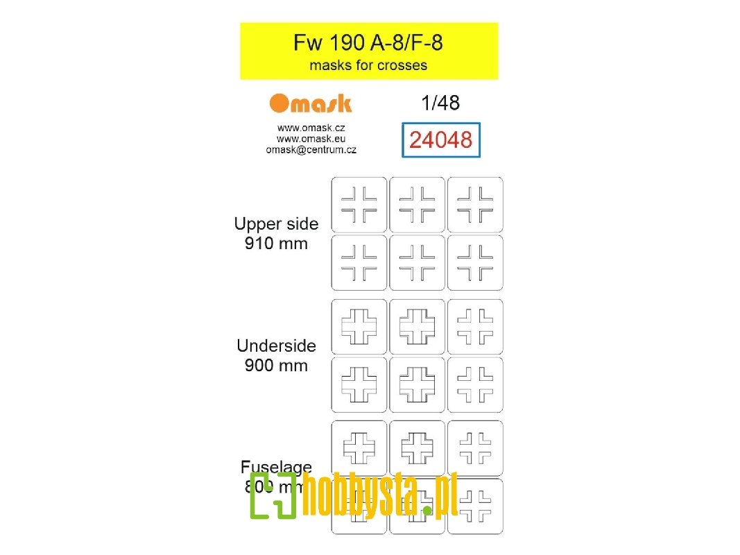 Focke Wulf Fw-190 A-8 / F-8 - Masks For Crosses - zdjęcie 1