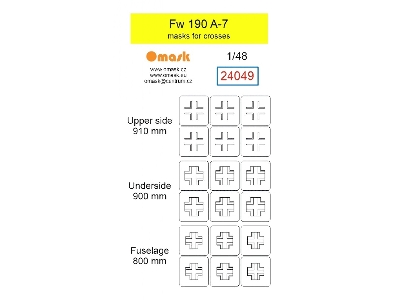 Focke Wulf Fw-190 A-7 - Masks For Crosses - zdjęcie 1