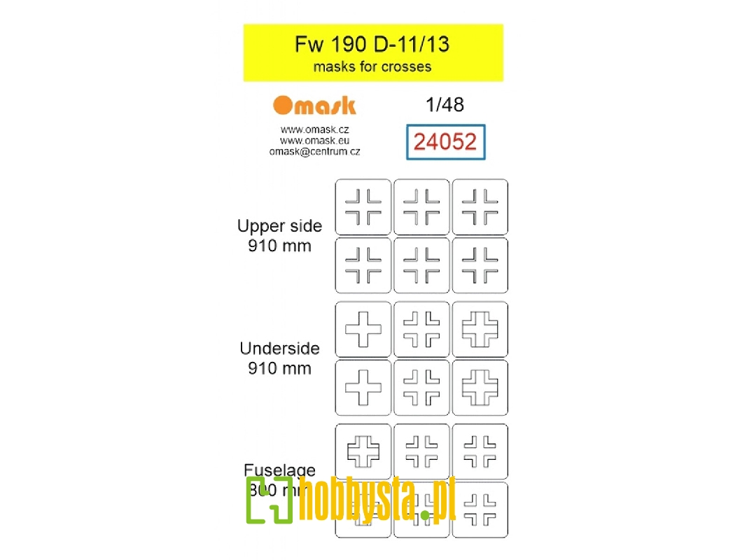 Focke Wulf Fw-190 D-11 / D-13 - Masks For Crosses - zdjęcie 1