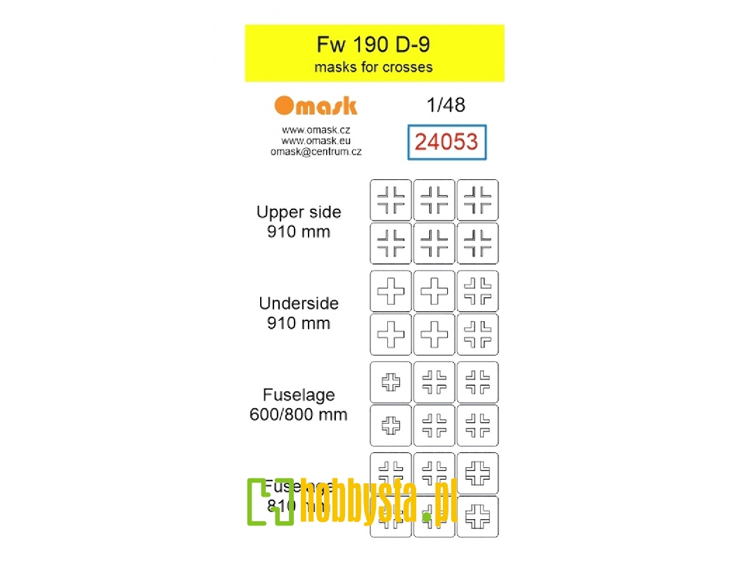 Focke Wulf Fw-190 D-9 - Masks For Crosses - zdjęcie 1