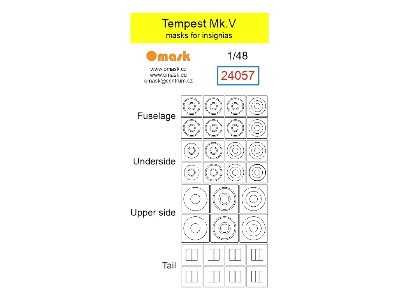 Hawker Tempest Mk.V - Masks For Raf Insignias - zdjęcie 1