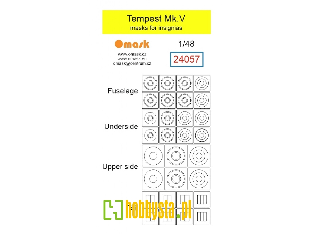 Hawker Tempest Mk.V - Masks For Raf Insignias - zdjęcie 1