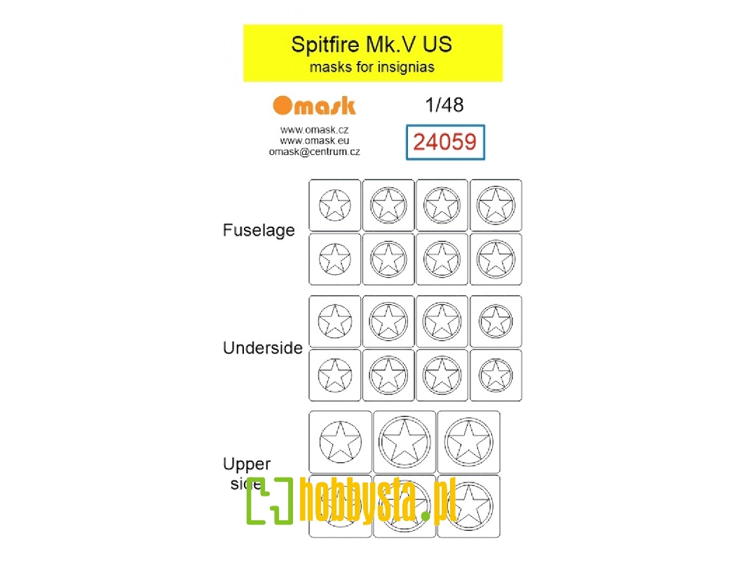 Supermarine Spitfire Mk.V - Us Masks For Insignias - zdjęcie 1