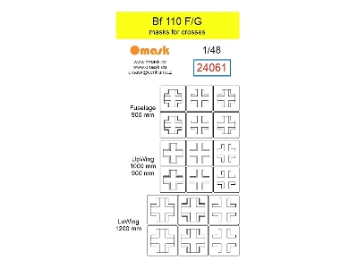 Messerschmitt Bf-110 F / G - Masks For Crosses - zdjęcie 1