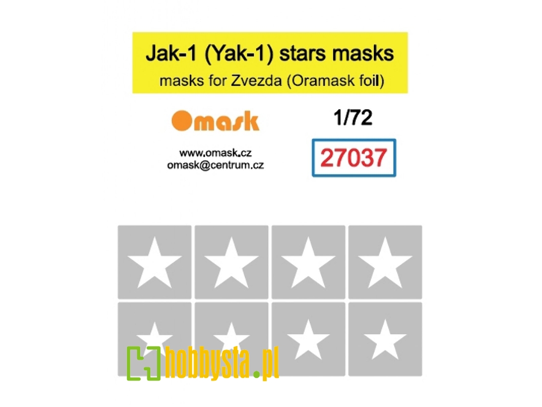 Yakovlev Yak-1 - Star Masks (For Zvezda Kits) - zdjęcie 1