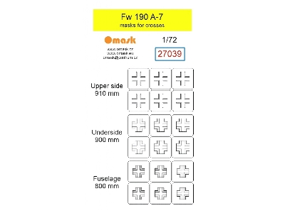 Focke Wulf Fw-190 A-7 - Masks For Crosses - zdjęcie 1