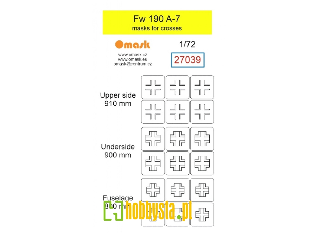 Focke Wulf Fw-190 A-7 - Masks For Crosses - zdjęcie 1