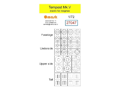 Hawker Tempest Mk.V - Masks For Raf Insignias - zdjęcie 1