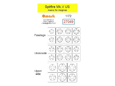Supermarine Spitfire Mk.V - Us Masks For Insignias - zdjęcie 1
