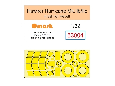 Hawker Hurricane Mk.Iib / Mk.Iic - Masks Set (For Revell Kits) - zdjęcie 1