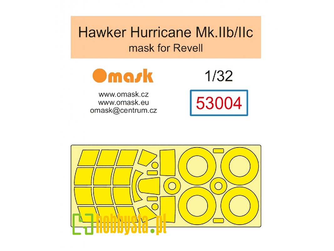 Hawker Hurricane Mk.Iib / Mk.Iic - Masks Set (For Revell Kits) - zdjęcie 1