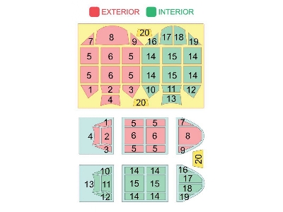 Messerschmitt Bf-109 G-6 - Exterior And Interior Masks (For Hasegawa Kits) - zdjęcie 2