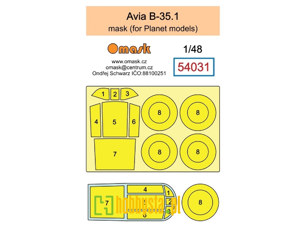 Avia B-35.1 Masks (For Planet Models Kits) - zdjęcie 1