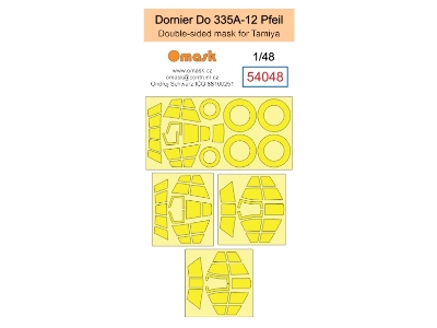 Dornier Do 335 A-12 Pfeil Double-sided Masks (For Tamiya Kits) - zdjęcie 1