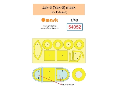 Jak-3 (Yak-3) Mask (For Eduard) - zdjęcie 2