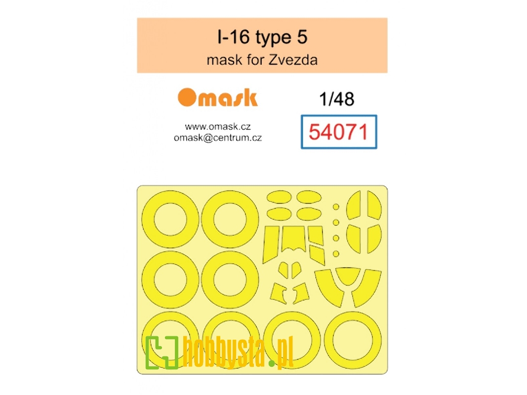 Polikarpov I-16 Type 5 - Mask Set (For Zvezda) - zdjęcie 1