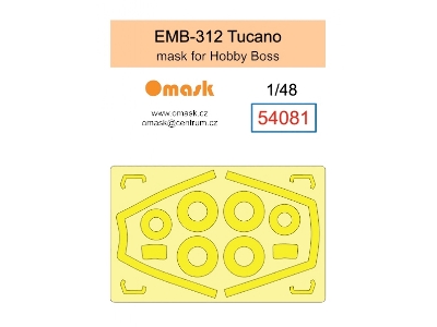 Embraer Emb 312 Tucano - Mask Set  (For Hobby Boss Kits) - zdjęcie 1