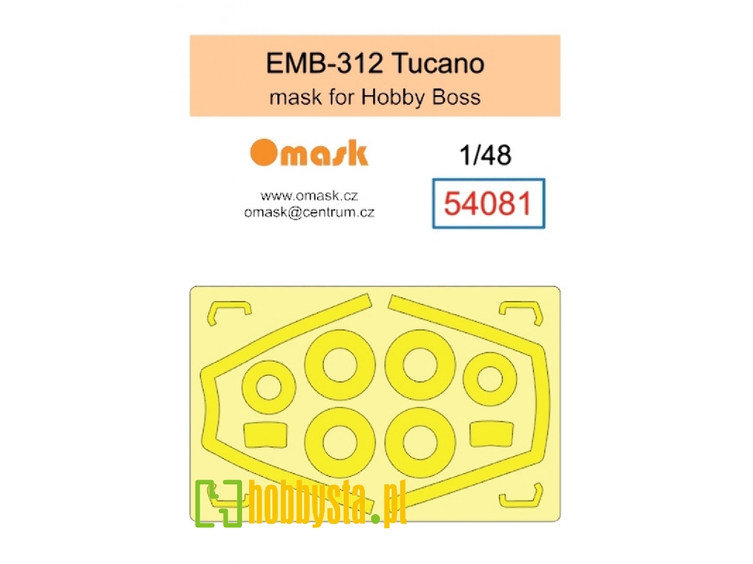 Embraer Emb 312 Tucano - Mask Set  (For Hobby Boss Kits) - zdjęcie 1