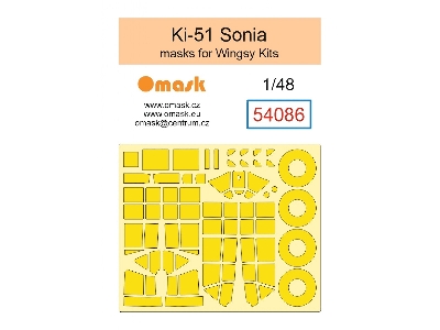 Mitsubishi Ki-51 Sonia - Mask Set (For Wingsy Kits) - zdjęcie 1