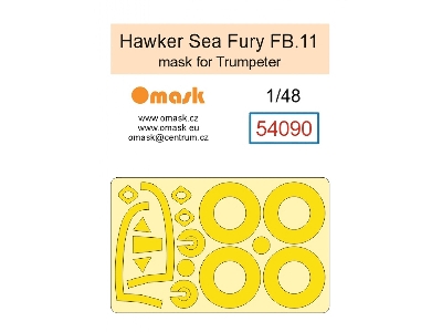 Hawker Sea Fury Fb.11 - Mask Set (For Trumpeter Kits) - zdjęcie 1