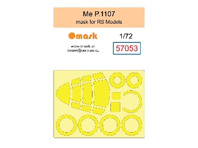 Messerschmitt Me P.1107 - Mask Set (For Rs Models Kits) - zdjęcie 1