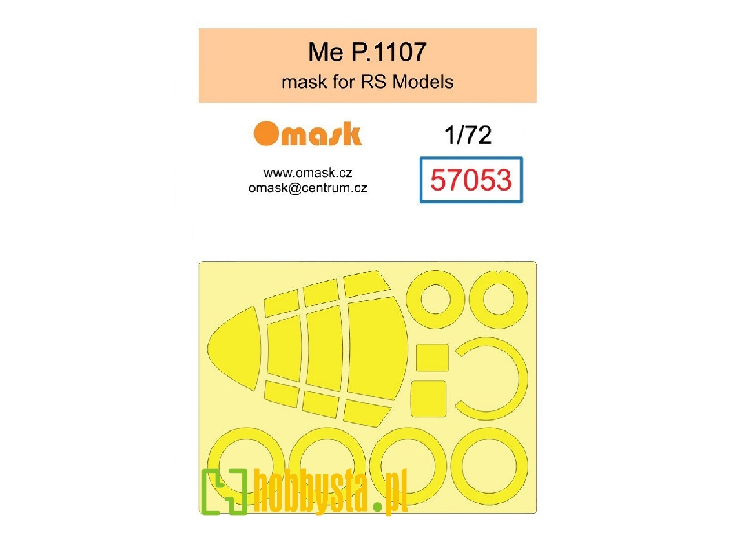 Messerschmitt Me P.1107 - Mask Set (For Rs Models Kits) - zdjęcie 1