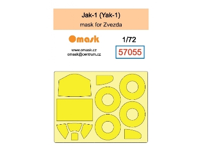 Yakovlev Yak-1 - Mask Set (For Zvezda Kits) - zdjęcie 1