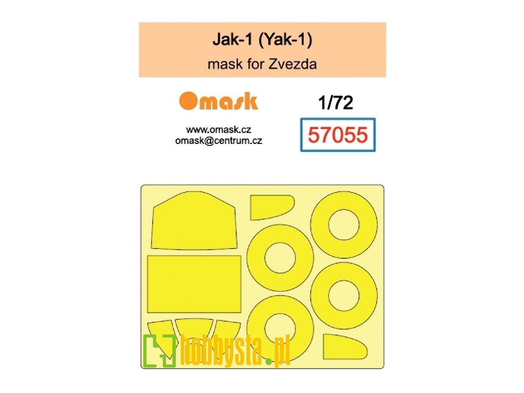 Yakovlev Yak-1 - Mask Set (For Zvezda Kits) - zdjęcie 1