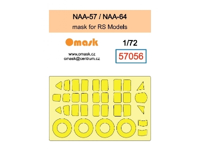 North American Naa-57 / Naa-64  Mask Set (For Rs Models Kits) - zdjęcie 1