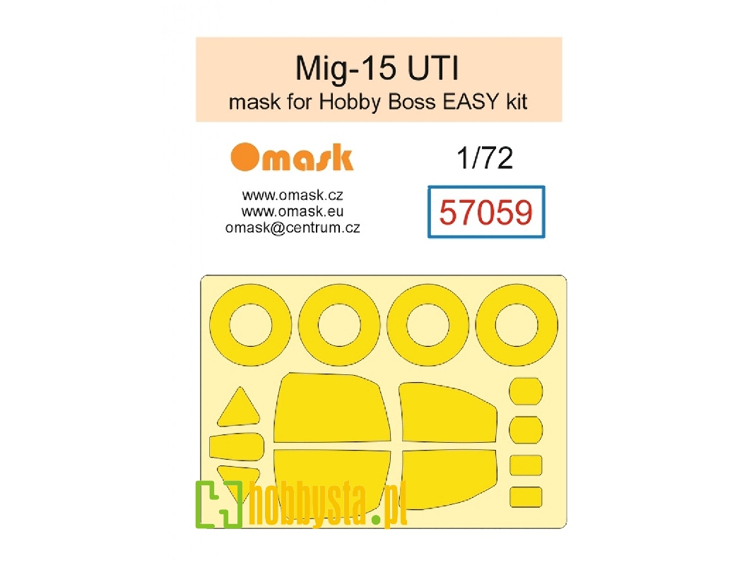 Mig-15 Uti - Mask Set (For Hobby Boss Easy Kits) - zdjęcie 1