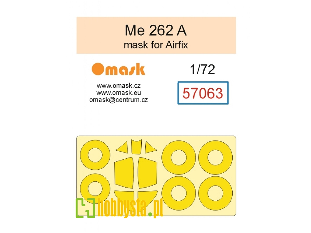 Messerschmitt Me 262 A - Mask Set (For Airfix Kits) - zdjęcie 1