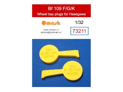 Messrschmitt Bf-109 F/G/K - Wheel Bay Plugs (For Hasegawa / Hobby 2000 Kits) - zdjęcie 1