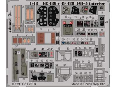  F6F-5 interior S. A. 1/48 - Hobby Boss - blaszki - zdjęcie 1