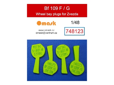 Messerschmitt Bf-109 F/G - Wheel Bay Plugs (For Zvezda Kits) - zdjęcie 1