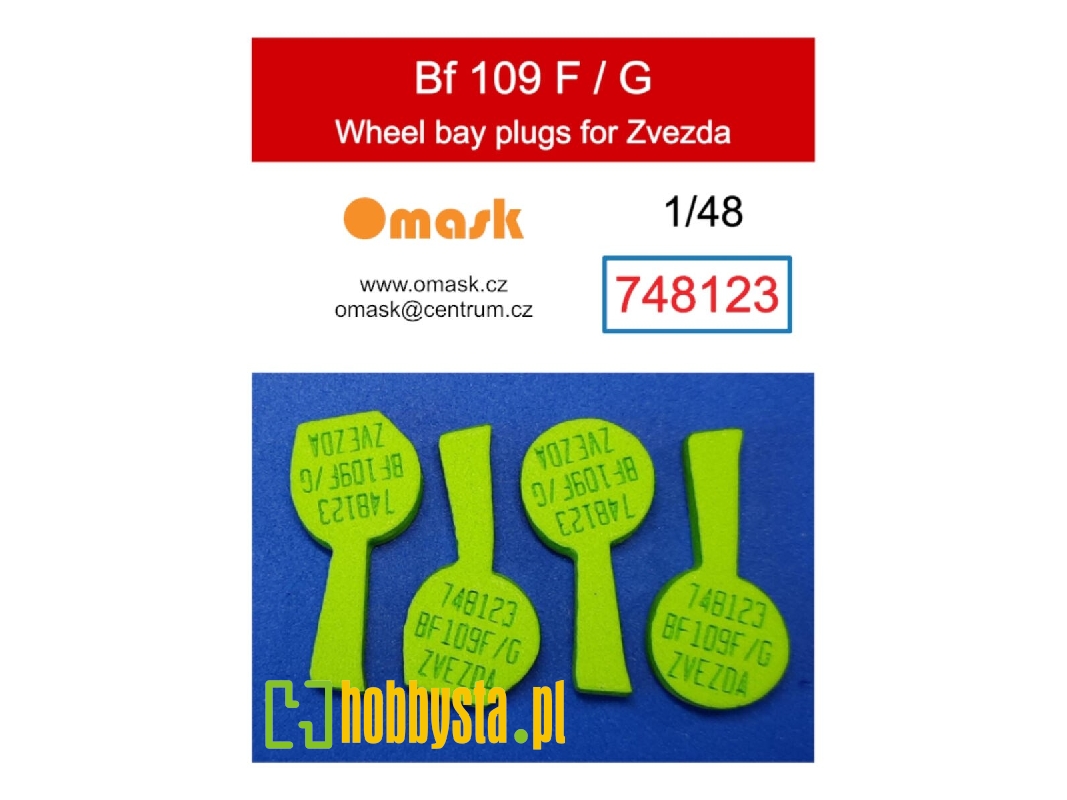 Messerschmitt Bf-109 F/G - Wheel Bay Plugs (For Zvezda Kits) - zdjęcie 1