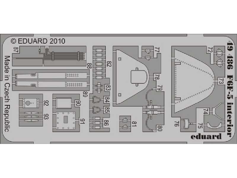 F6F-5 interior S. A. 1/48 - Hobby Boss - blaszki - zdjęcie 1 F6F-5 interior S. A. 1/48 - Hobby Boss - blaszki - zdjęcie 1