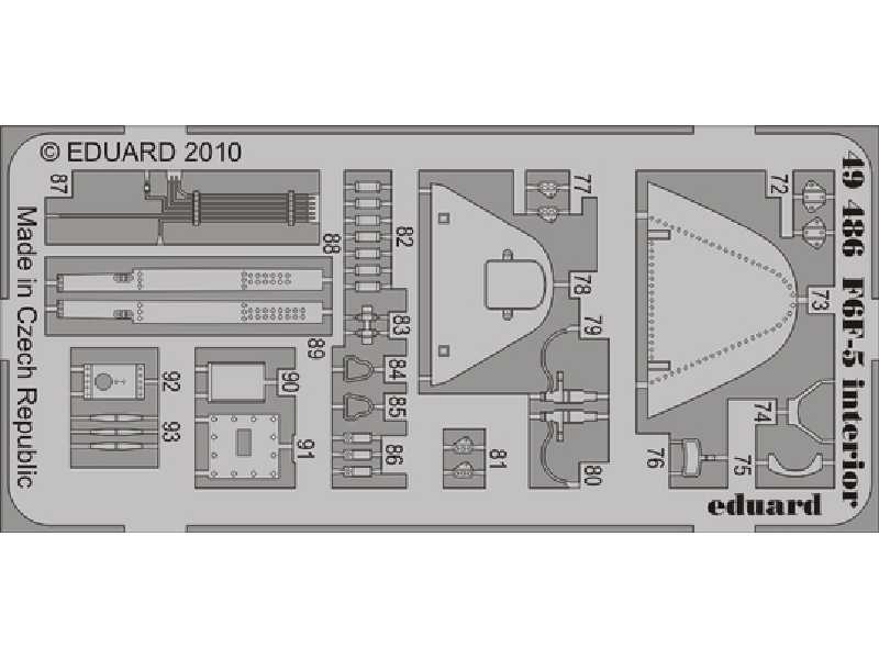  F6F-5 interior S. A. 1/48 - Hobby Boss - blaszki - zdjęcie 1